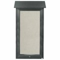 Aarco WDC4872-3 48in x 72in Enclosed Hinged Locking 3 Door Black Felt Message Board with Walnut Frame 116WDC48723